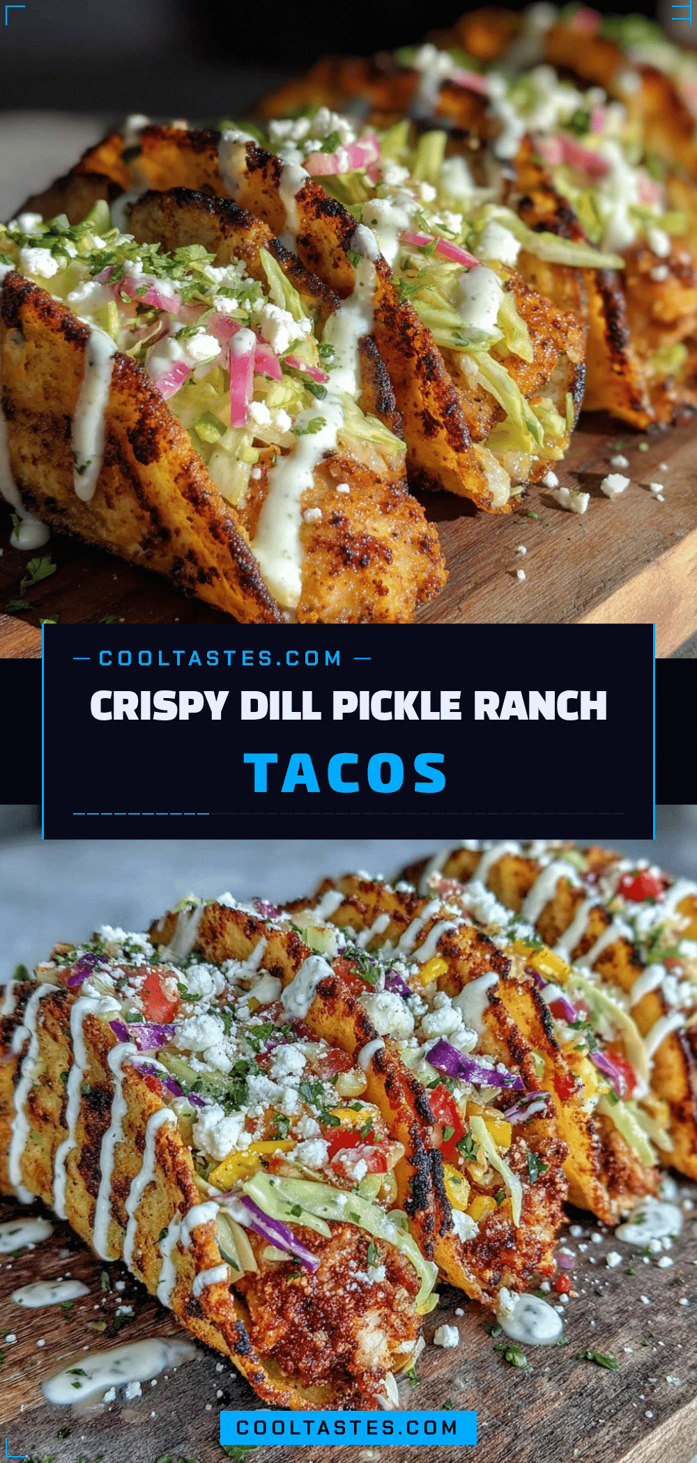 crispy dill pickle ranch chicken tacos recipe