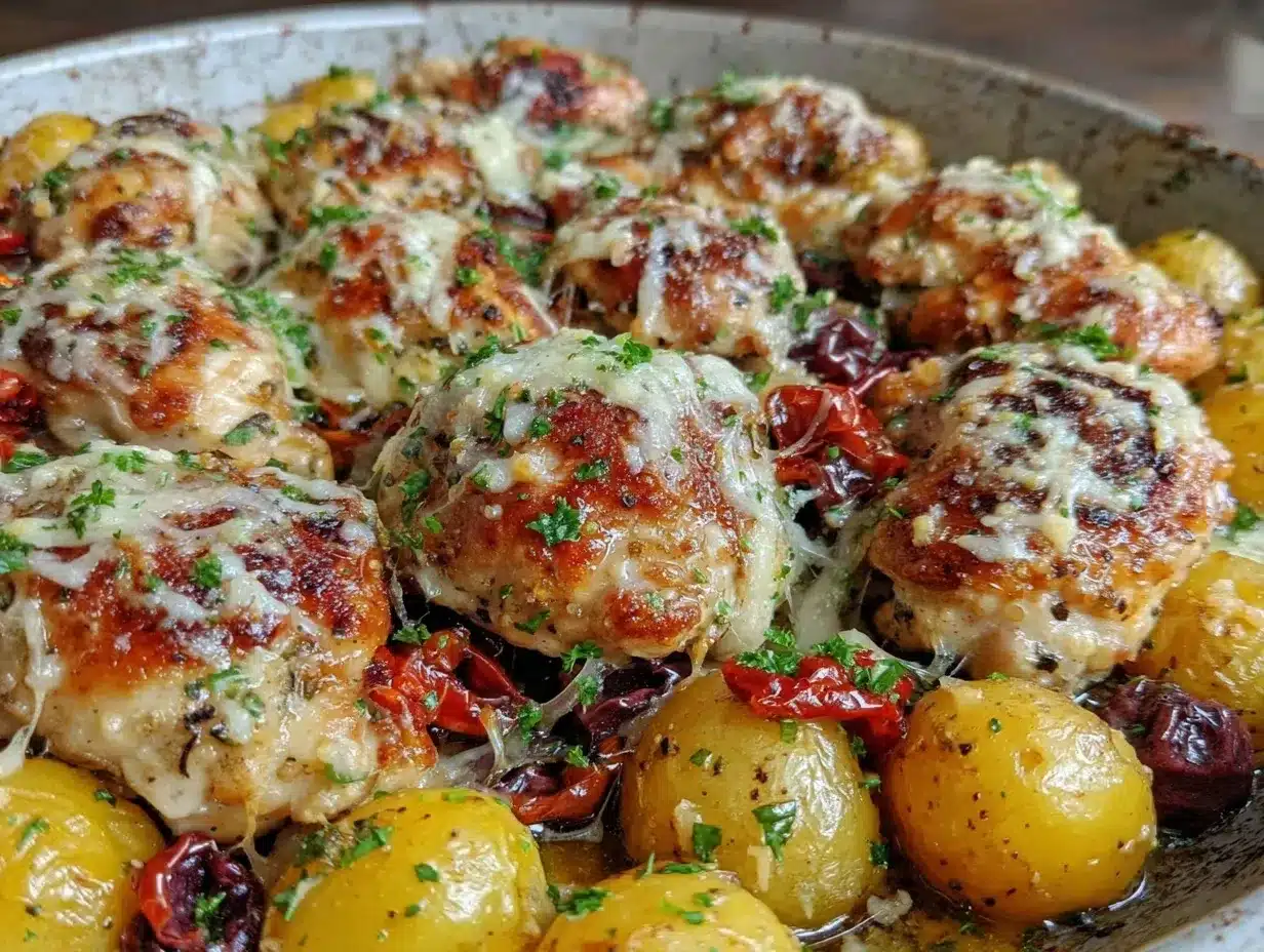 crispy one-pan garlic parmesan chicken preparation steps