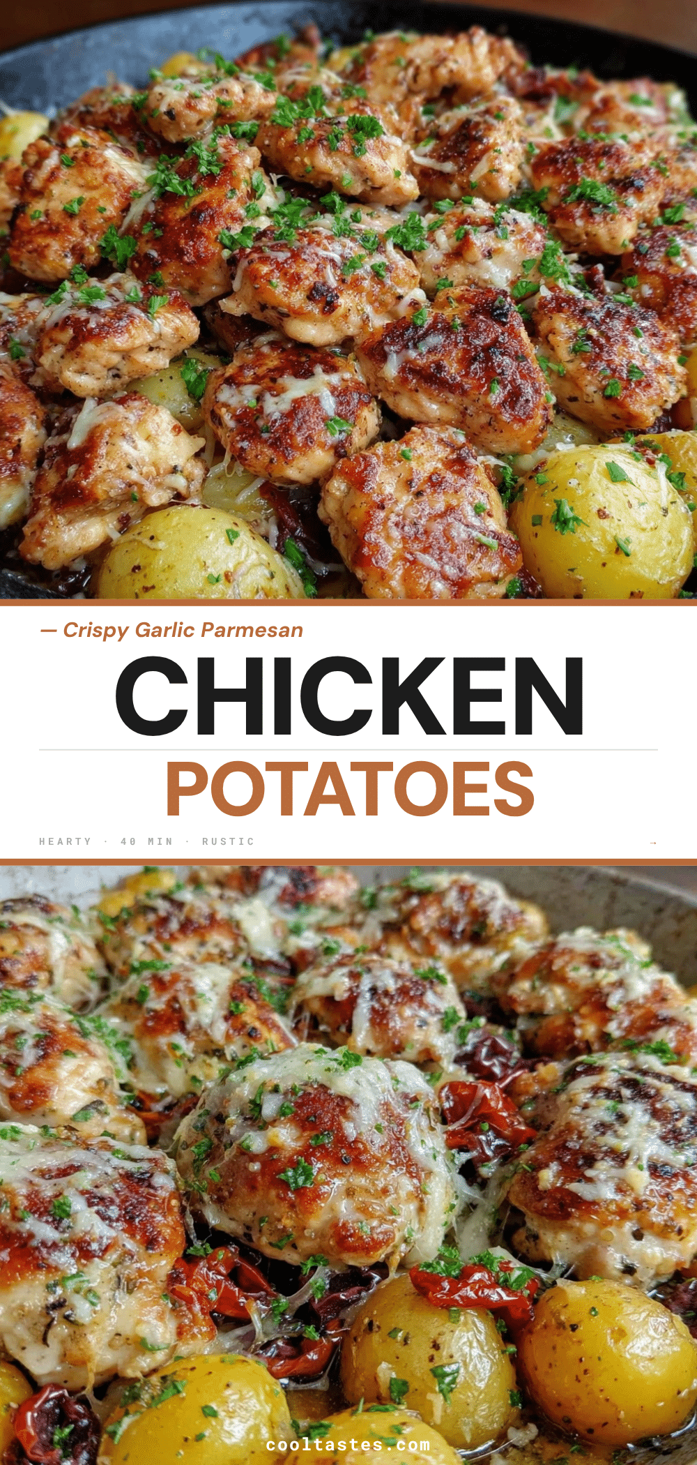 crispy one-pan garlic parmesan chicken recipe