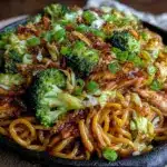 easy chicken lo mein - featured image