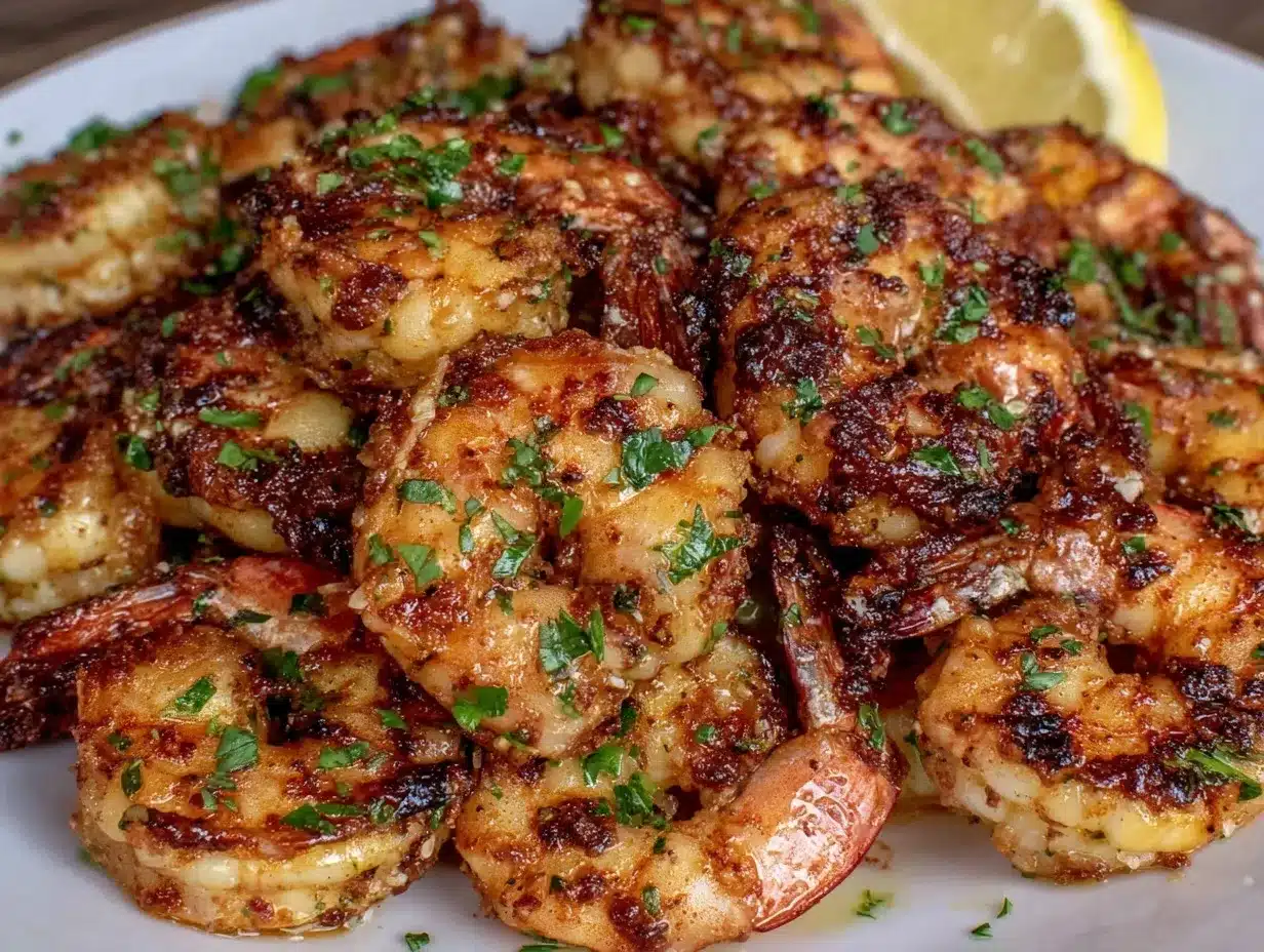 garlic butter grilled shrimp preparation steps