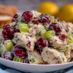 high protein chicken salad - featured image
