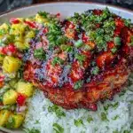 honey lime chicken with mango salsa - featured image