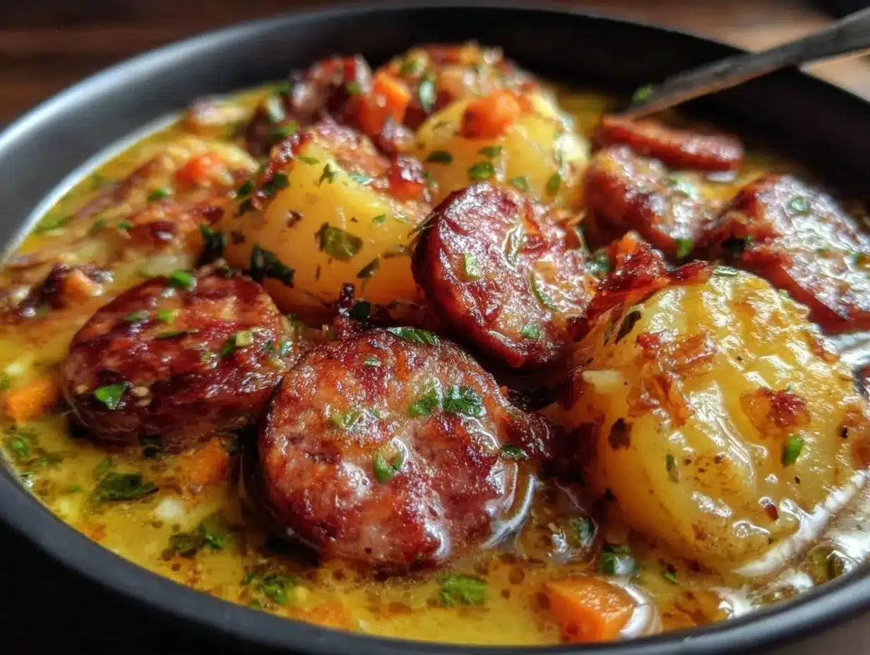 Instant Pot Cajun Potato Soup preparation steps