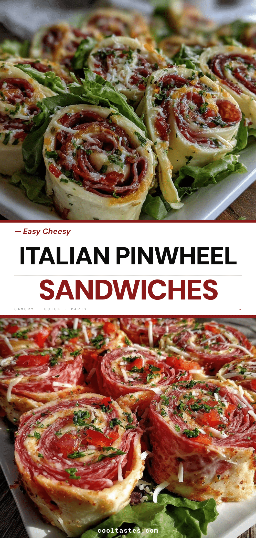 Italian pinwheel sandwiches recipe
