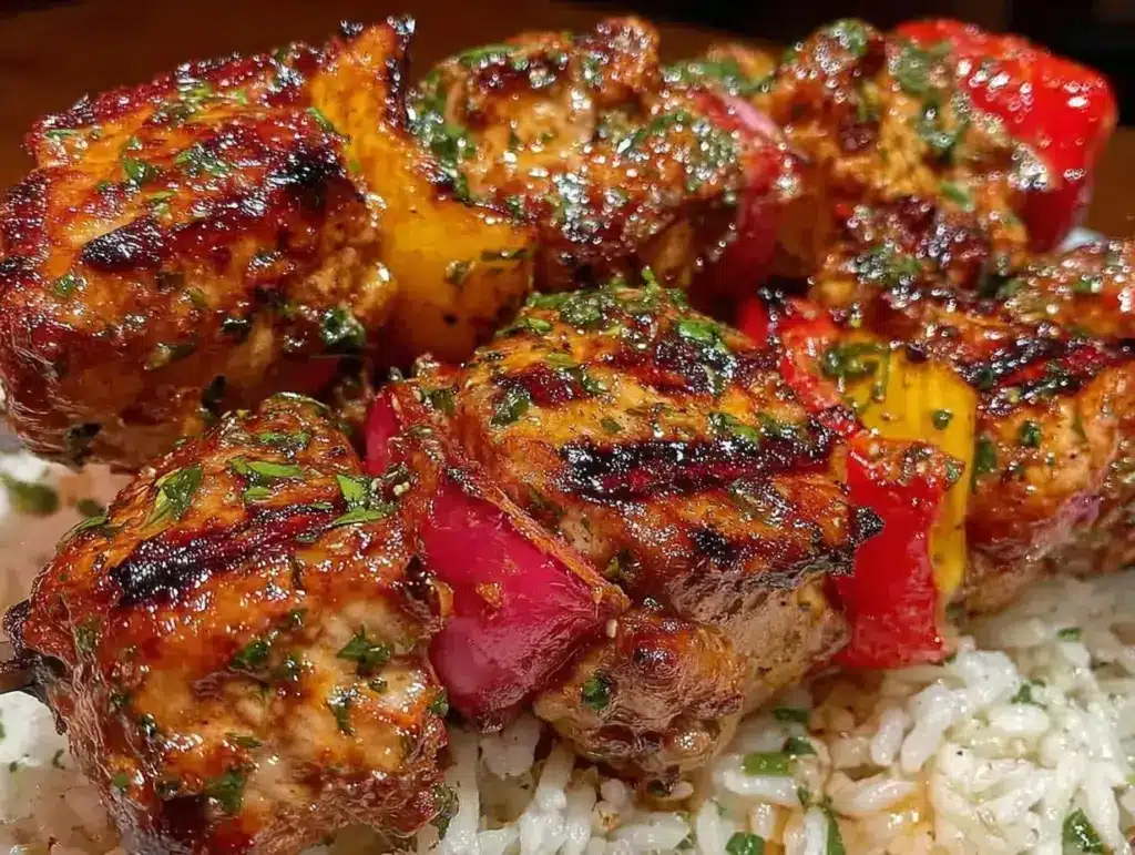 juicy Greek lemon chicken kabobs - featured image