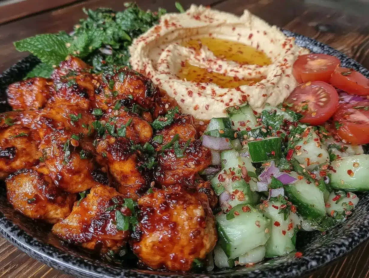 lemon chili grilled chicken bowls preparation steps