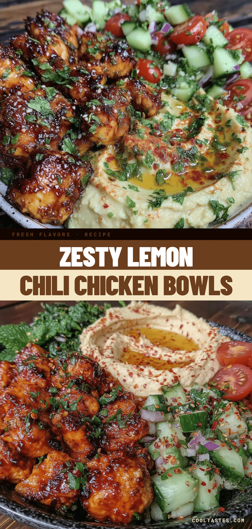 lemon chili grilled chicken bowls recipe