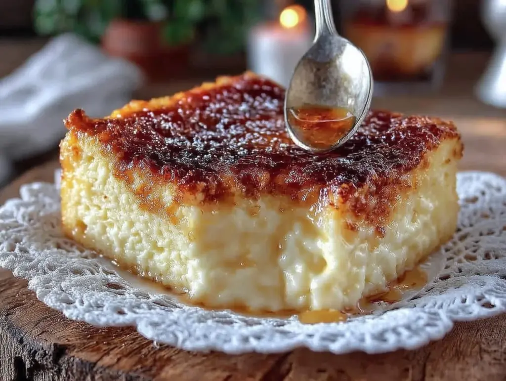 rich egg custard dessert - featured image