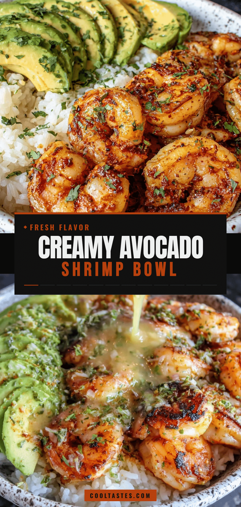 shrimp avocado rice bowl recipe