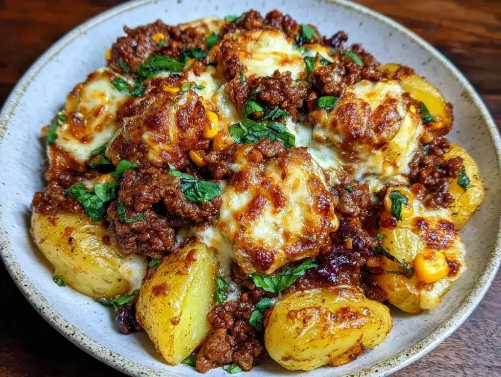 slow cooker cowboy potato casserole - featured image