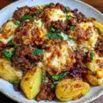 slow cooker cowboy potato casserole - featured image