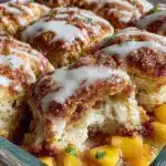 soft peach butter swim biscuits - featured image
