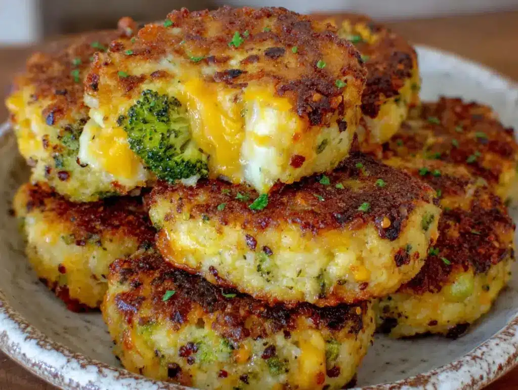 cheesy broccoli patties - featured image