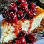 classic cheesecake with cherry topping - featured image
