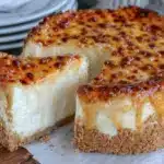 classic creme brulee cheesecake - featured image