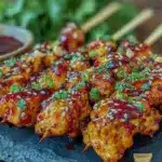 creamy bang bang chicken skewers - featured image