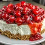creamy no bake cheesecake - featured image