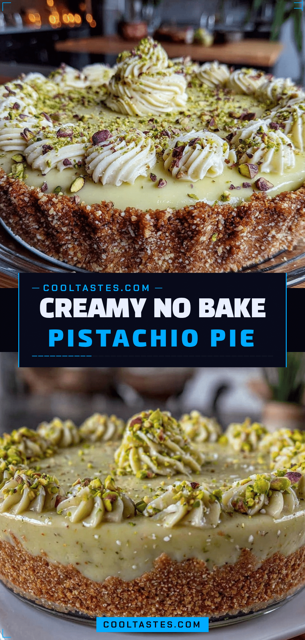 creamy no bake pistachio pie recipe