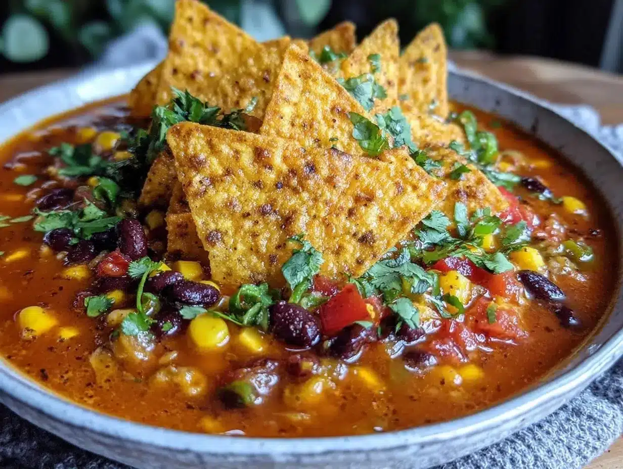 crockpot vegetarian tortilla soup preparation steps