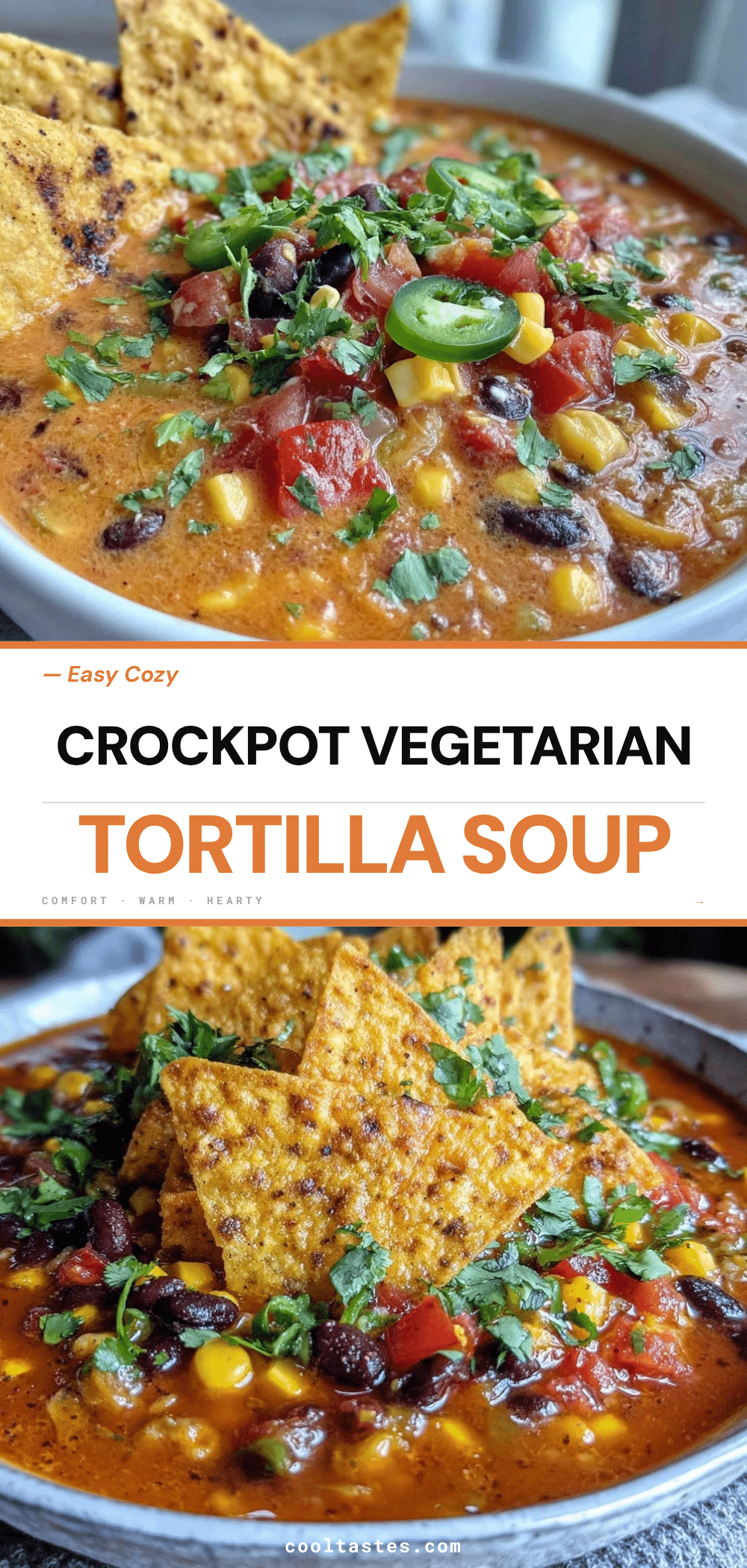 crockpot vegetarian tortilla soup recipe