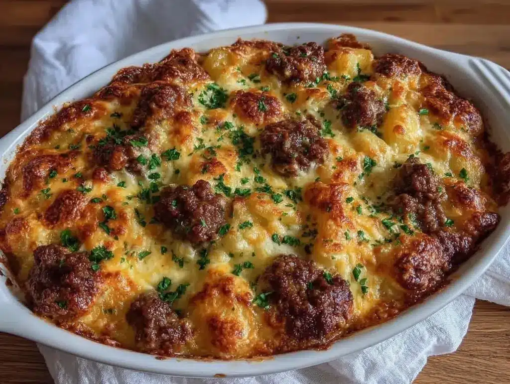 easy cheesy hobo casserole - featured image