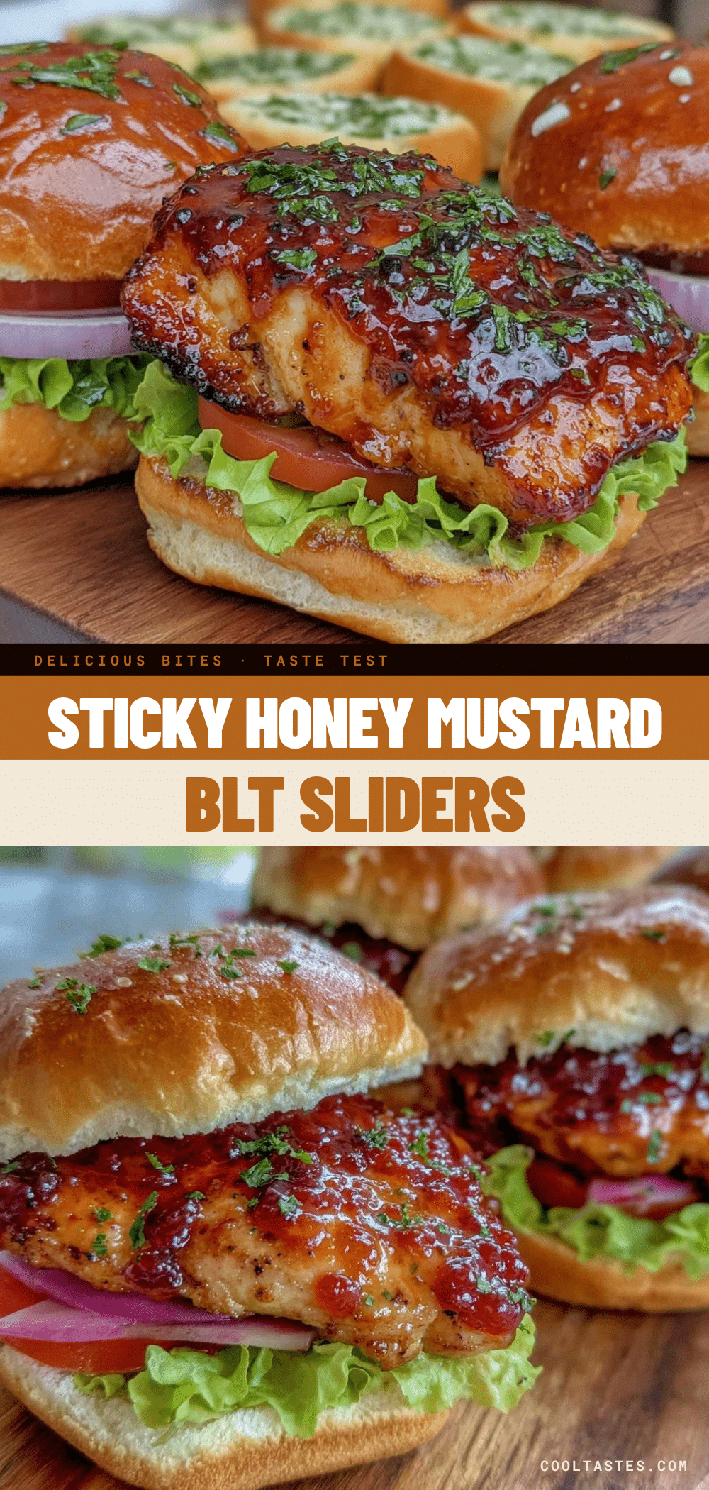 Honey Mustard BLT Chicken Sliders recipe