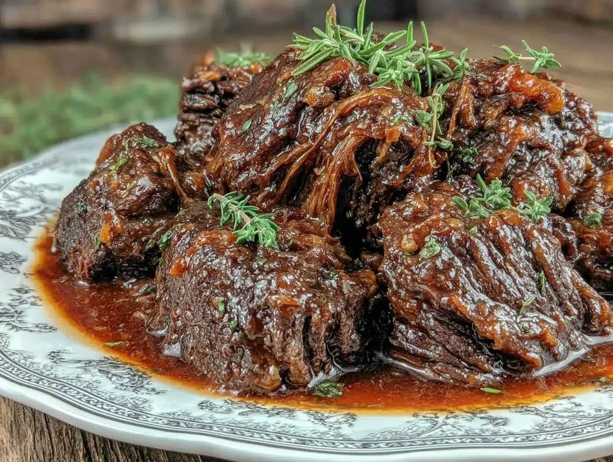 Italian pot roast with red wine gravy preparation steps