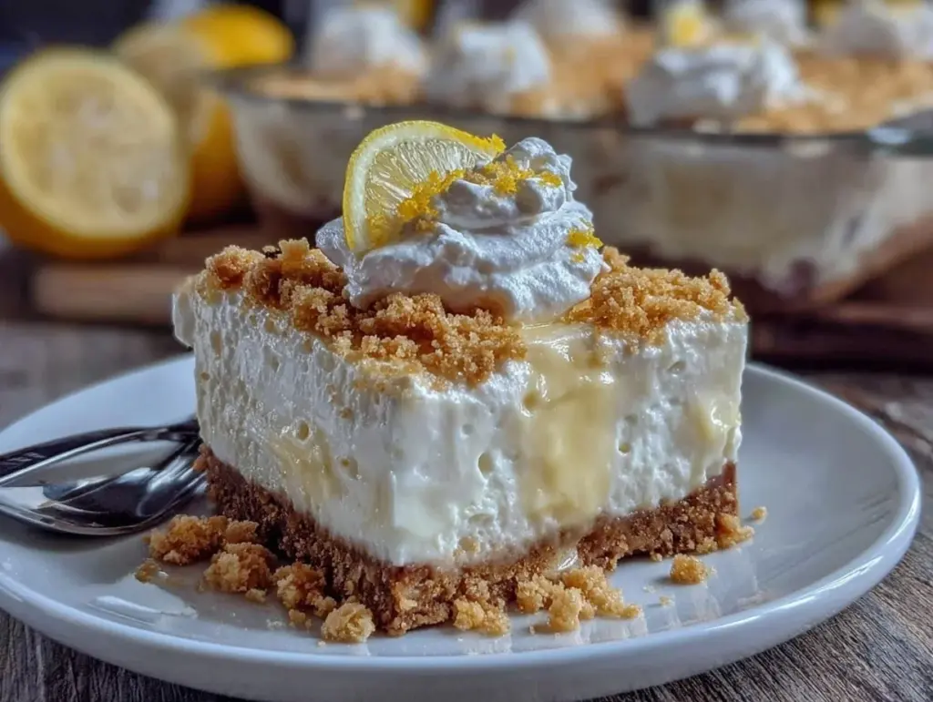 lemon icebox cheesecake - featured image