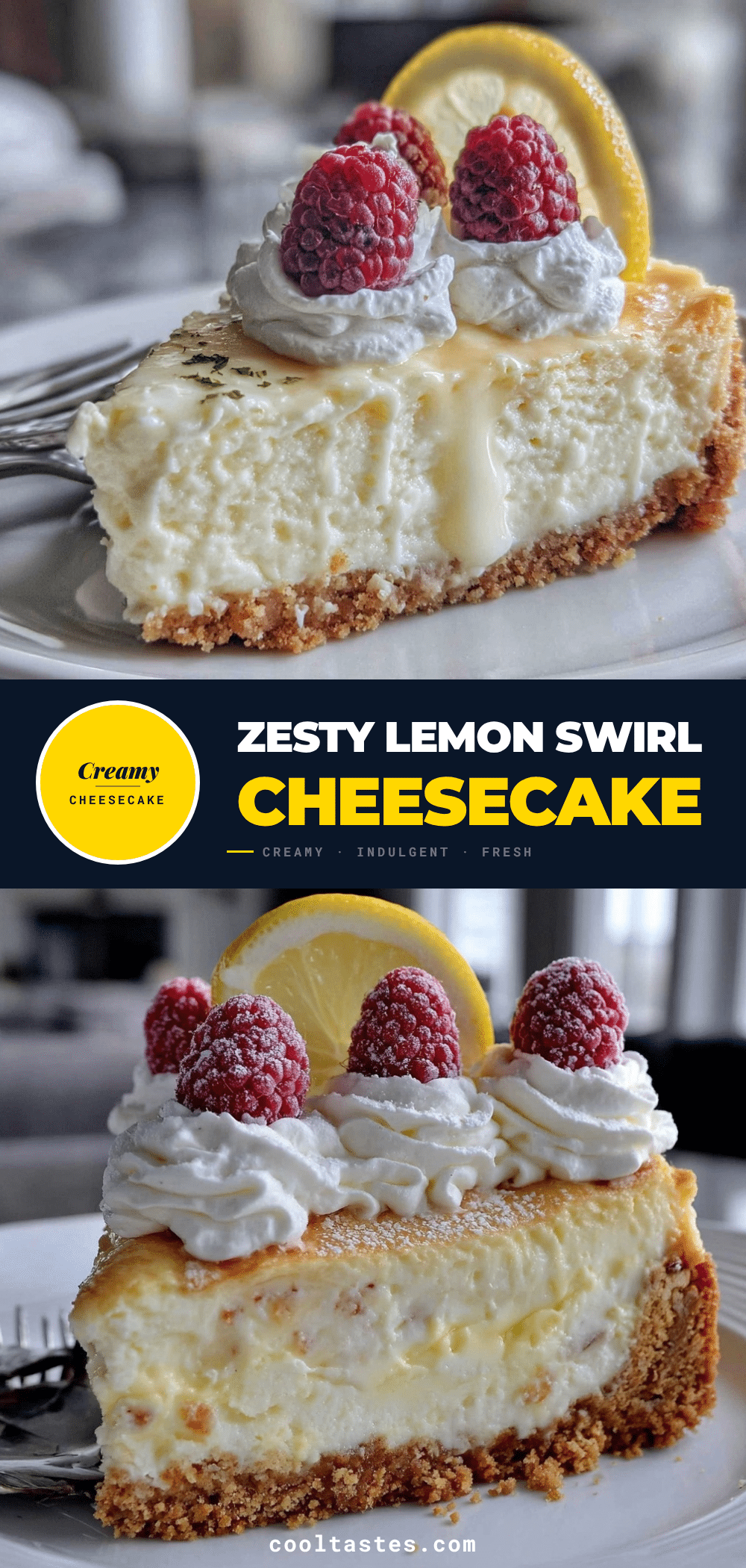 lemon swirl cheesecake recipe