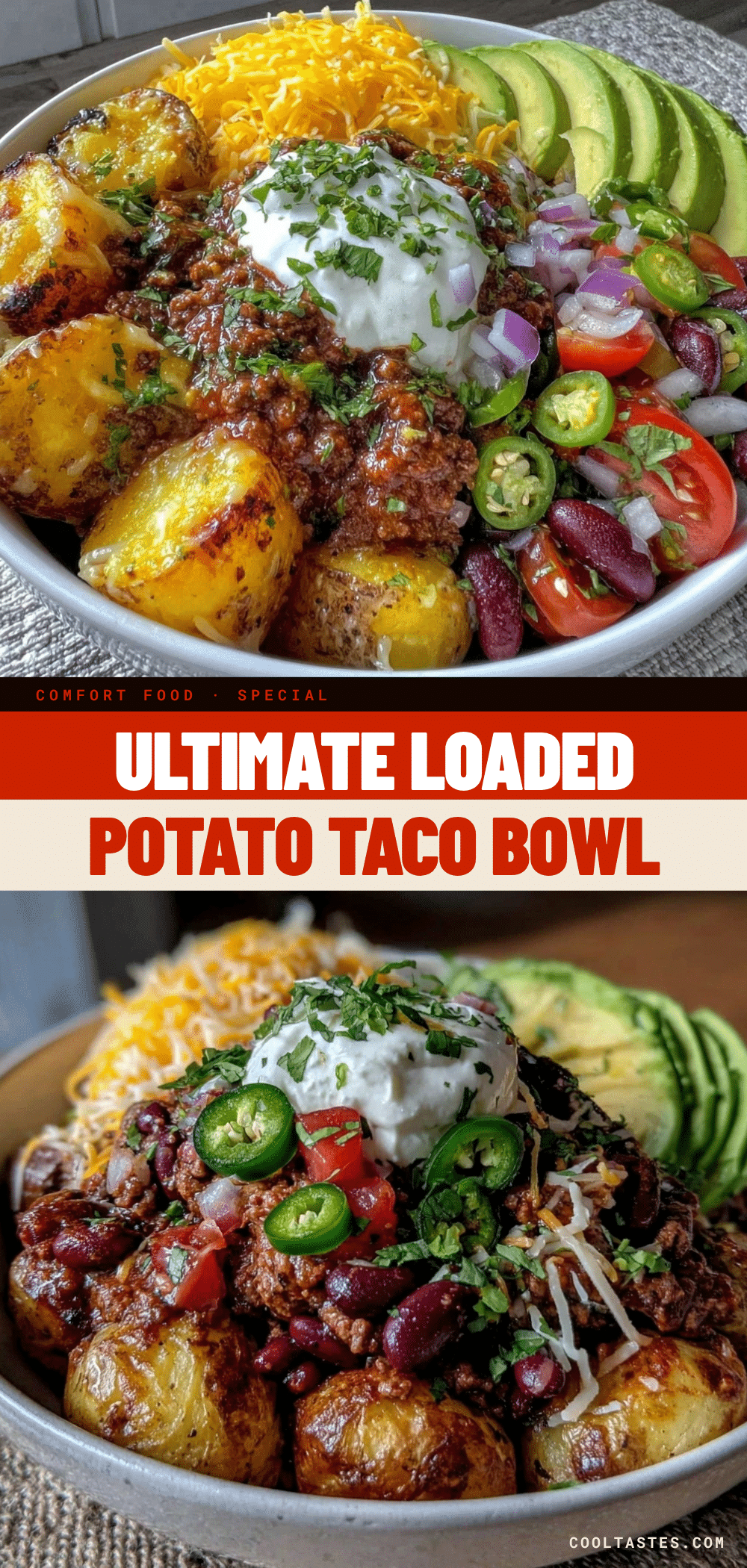 loaded potato taco bowl recipe