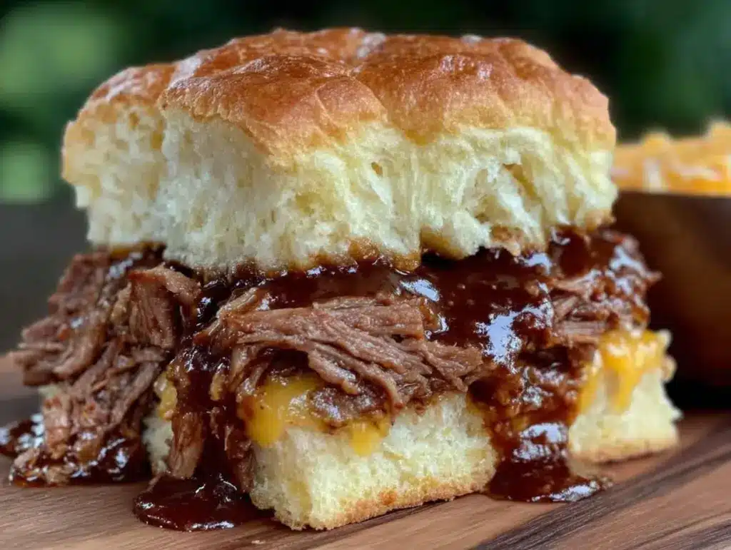 melty beef and cheddar sandwich - featured image