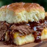 melty beef and cheddar sandwich - featured image