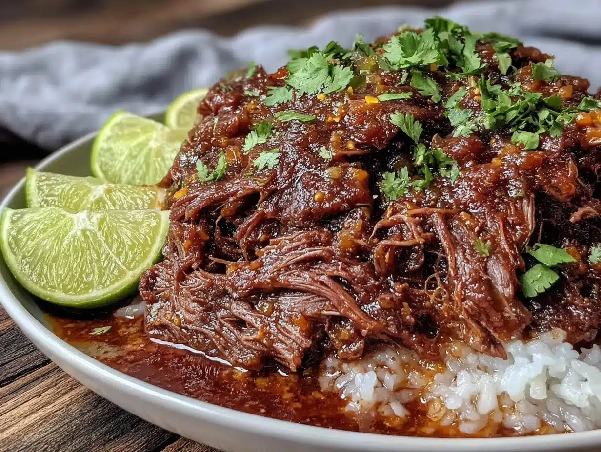 Mexican shredded beef preparation steps
