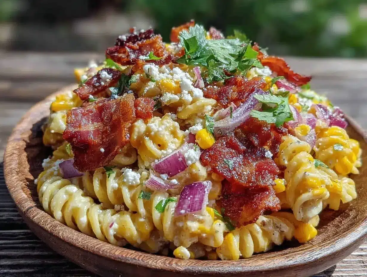 mexican street corn pasta salad preparation steps