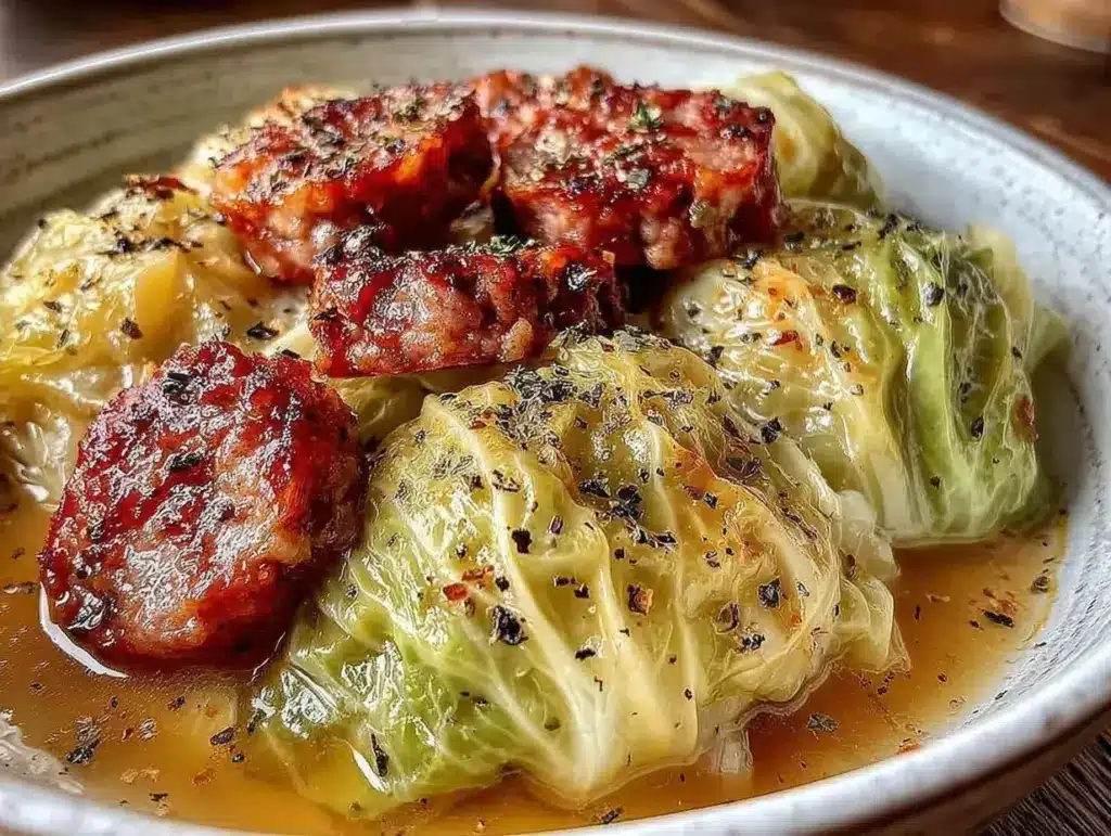 one-skillet sausage and cabbage dinner - featured image