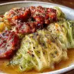 one-skillet sausage and cabbage dinner - featured image