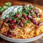 one-skillet spiced kidney beans and rice - featured image