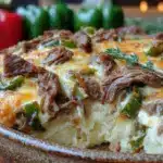 philly cheesesteak potato casserole - featured image