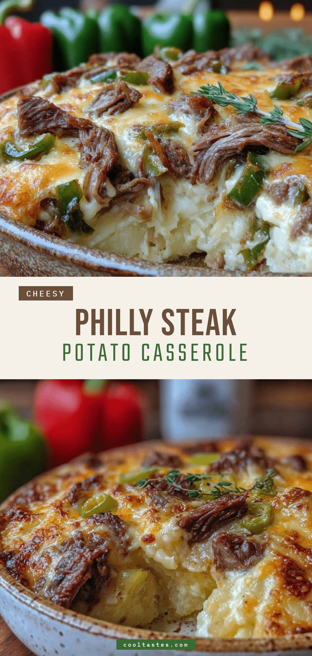 philly cheesesteak potato casserole recipe