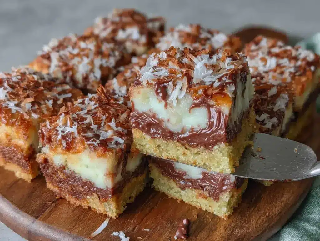 rich coconut chocolate bars - featured image