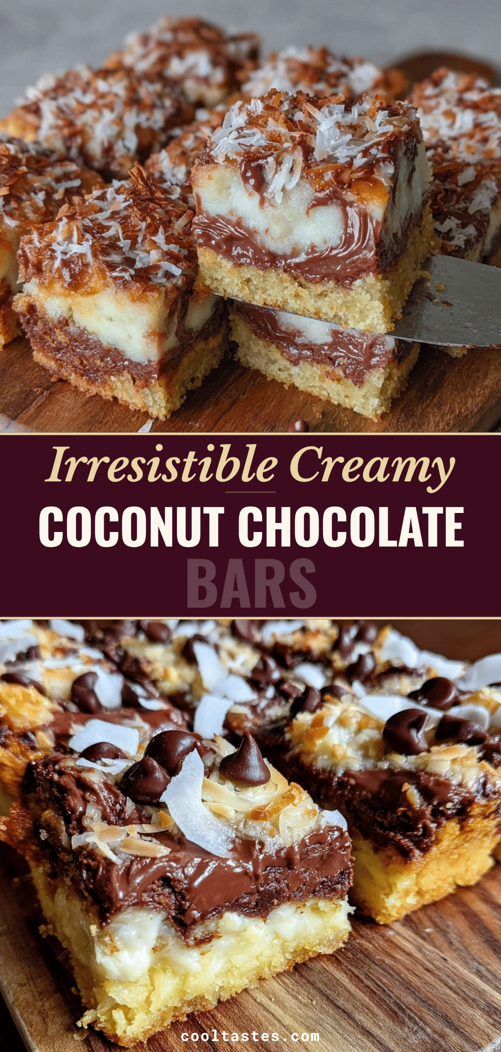 rich coconut chocolate bars recipe
