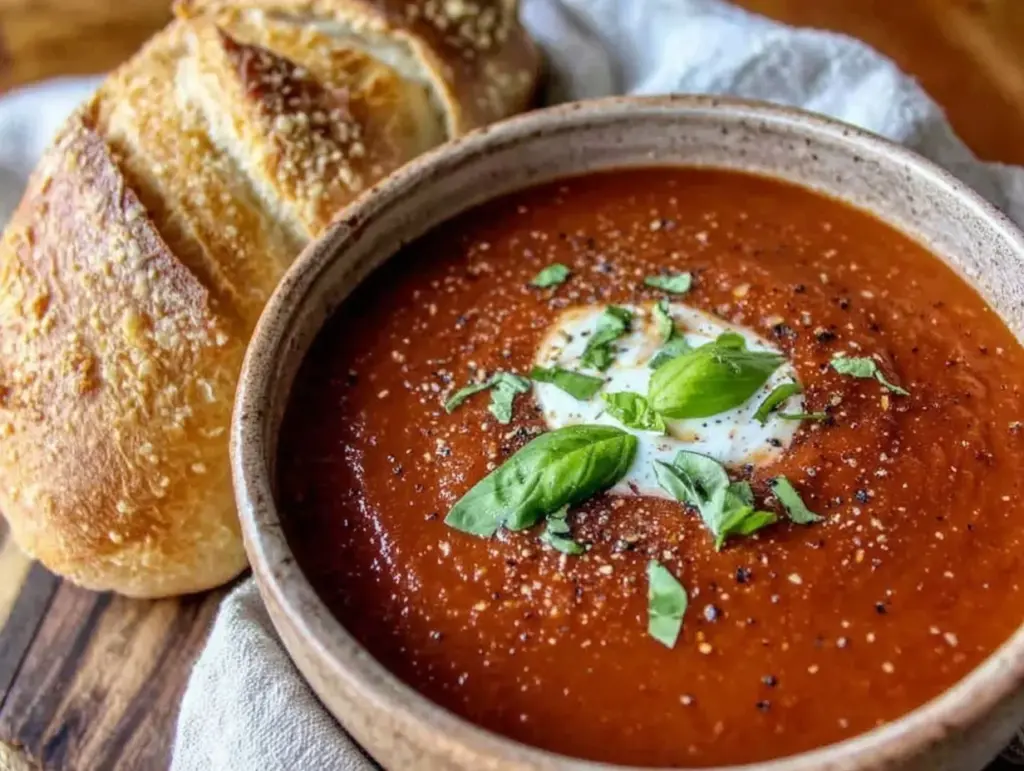 rustic tomato bisque - featured image