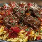 slow-cooked beef giouvetsi - featured image