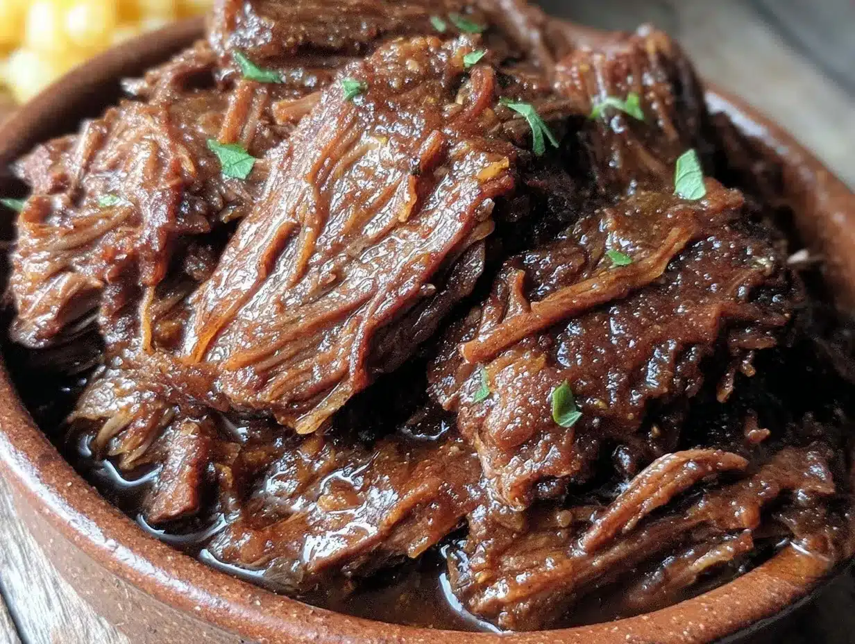 slow cooker balsamic shredded beef preparation steps