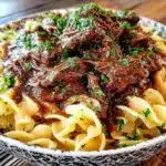 slow cooker beef and noodles - featured image