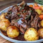 slow cooker beef pot roast - featured image