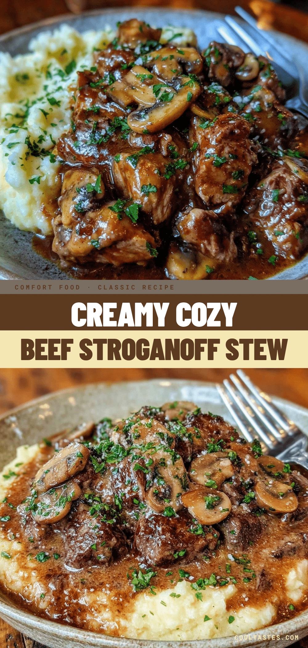slow cooker beef stroganoff stew recipe