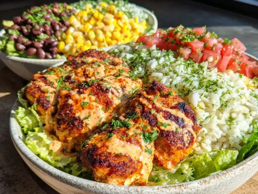 southwest chicken bowls - featured image