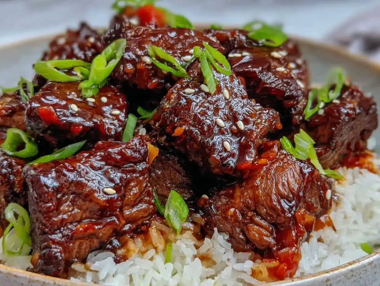 sticky sweet beef teriyaki bowl preparation steps